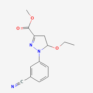 methyl 1-(3-cyanophenyl)-5-ethoxy-4,5-dihydro-1H-pyrazole-3-carboxylate