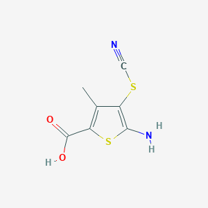 5-Amino-3-methyl-4-thiocyanatothiophene-2-carboxylic acid