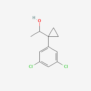 molecular formula C11H12Cl2O B13601880 1-[1-(3,5-Dichlorophenyl)cyclopropyl]ethan-1-ol 