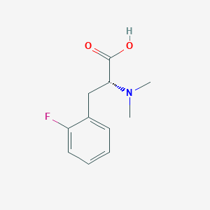 molecular formula C11H14FNO2 B13601892 (2R)-2-(dimethylamino)-3-(2-fluorophenyl)propanoicacid 