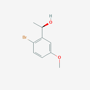 molecular formula C9H11BrO2 B13601899 (R)-1-(2-Bromo-5-methoxyphenyl)ethan-1-ol 