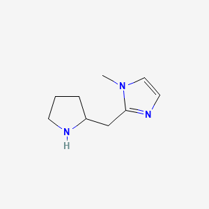 molecular formula C9H15N3 B13601918 1-methyl-2-(pyrrolidin-2-ylmethyl)-1H-imidazole 