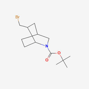 molecular formula C13H22BrNO2 B13601924 Tert-butyl6-(bromomethyl)-2-azabicyclo[2.2.2]octane-2-carboxylate 