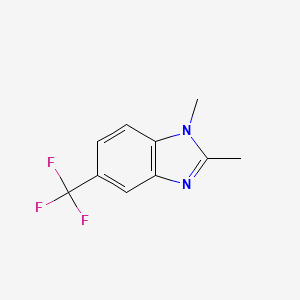 molecular formula C10H9F3N2 B1360193 1H-苯并咪唑，1,2-二甲基-5-(三氟甲基)- CAS No. 63815-72-5