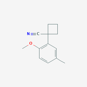 1-(2-Methoxy-5-methylphenyl)cyclobutane-1-carbonitrile