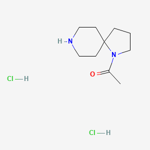 molecular formula C10H20Cl2N2O B13601949 1-{1,8-Diazaspiro[4.5]decan-1-yl}ethan-1-onedihydrochloride 