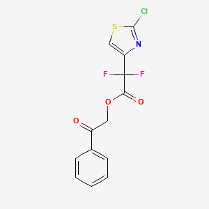 2-Oxo-2-phenylethyl 2-(2-chloro-1,3-thiazol-4-yl)-2,2-difluoroacetate