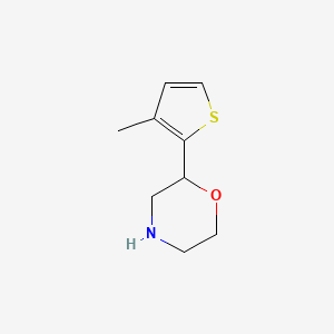 molecular formula C9H13NOS B13601984 2-(3-Methylthiophen-2-yl)morpholine 