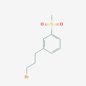 molecular formula C10H13BrO2S B13601991 1-(3-Bromopropyl)-3-methanesulfonylbenzene 