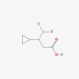 molecular formula C7H10F2O2 B13602010 3-Cyclopropyl-4,4-difluorobutanoic acid 