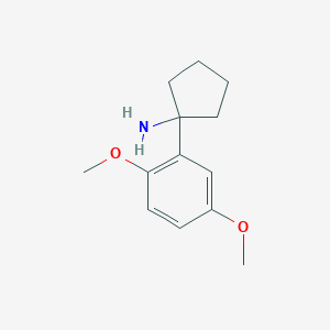 molecular formula C13H19NO2 B13602043 1-(2,5-Dimethoxyphenyl)cyclopentan-1-amine 