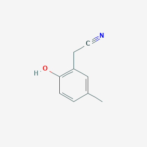 molecular formula C9H9NO B13602062 2-(2-Hydroxy-5-methylphenyl)acetonitrile 