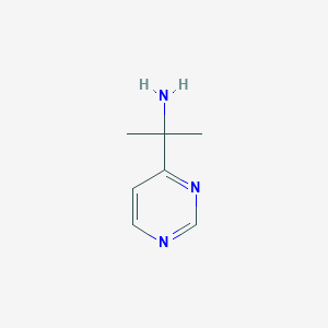 molecular formula C7H11N3 B13602103 2-(Pyrimidin-4-yl)propan-2-amine 