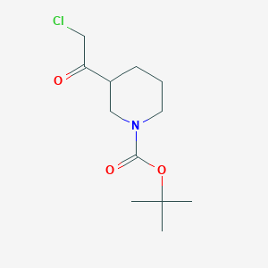 molecular formula C12H20ClNO3 B13602122 Tert-butyl 3-(2-chloroacetyl)piperidine-1-carboxylate 