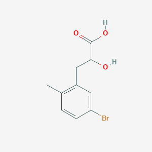 molecular formula C10H11BrO3 B13602134 3-(5-Bromo-2-methylphenyl)-2-hydroxypropanoic acid 