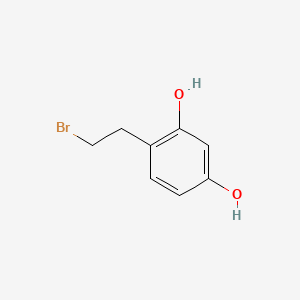 molecular formula C8H9BrO2 B13602155 4-(2-Bromoethyl)benzene-1,3-diol 