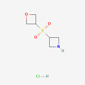 molecular formula C6H12ClNO3S B13602156 3-(Oxetane-3-sulfonyl)azetidine hydrochloride CAS No. 2792200-72-5