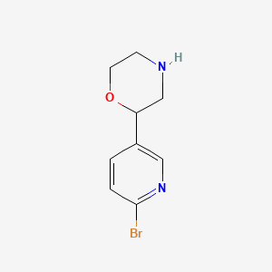 molecular formula C9H11BrN2O B13602162 2-(6-Bromo-3-pyridyl)morpholine 