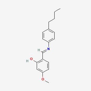 molecular formula C18H21NO2 B1360220 酚，2-[[(4-丁基苯基)亚氨基]甲基]-5-甲氧基- CAS No. 30633-94-4