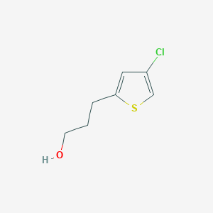 molecular formula C7H9ClOS B13602286 3-(4-Chlorothiophen-2-yl)propan-1-ol 