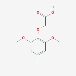 molecular formula C11H14O5 B13602347 2-(2,6-Dimethoxy-4-methylphenoxy)acetic acid 