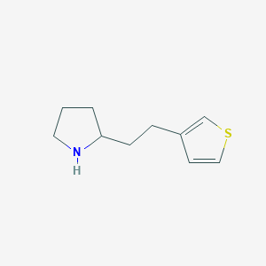 molecular formula C10H15NS B13602354 2-(2-(Thiophen-3-yl)ethyl)pyrrolidine 