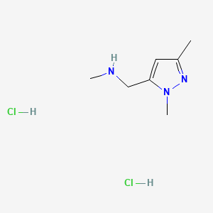 molecular formula C7H15Cl2N3 B13602359 [(1,3-dimethyl-1H-pyrazol-5-yl)methyl](methyl)aminedihydrochloride 