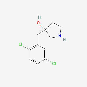 molecular formula C11H13Cl2NO B13602380 3-(2,5-Dichlorobenzyl)pyrrolidin-3-ol 