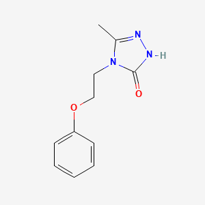 molecular formula C11H13N3O2 B13602399 3-methyl-4-(2-phenoxyethyl)-4,5-dihydro-1H-1,2,4-triazol-5-one 