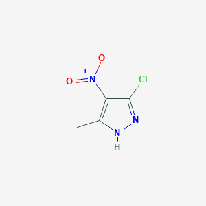 molecular formula C4H4ClN3O2 B136024 5-氯-3-甲基-4-硝基-1H-吡唑 CAS No. 6814-58-0