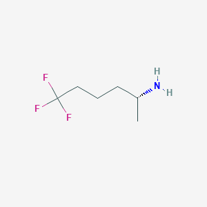 molecular formula C6H12F3N B13602421 (2R)-6,6,6-trifluorohexan-2-amine 