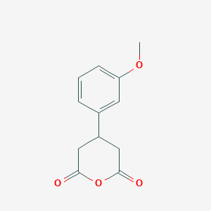 molecular formula C12H12O4 B13602459 4-(3-Methoxyphenyl)oxane-2,6-dione 