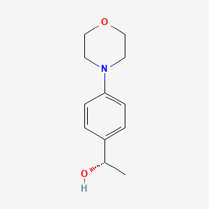 molecular formula C12H17NO2 B13602497 (S)-1-(4-Morpholinophenyl)ethan-1-ol 