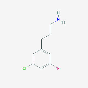 molecular formula C9H11ClFN B13602524 3-(3-Chloro-5-fluorophenyl)propan-1-amine 