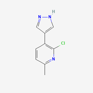 2-chloro-6-methyl-3-(1H-pyrazol-4-yl)pyridine