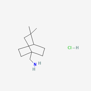 molecular formula C11H22ClN B13602562 1-{3,3-Dimethylbicyclo[2.2.2]octan-1-yl}methanaminehydrochloride 