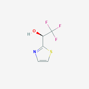 molecular formula C5H4F3NOS B13602605 (S)-2,2,2-Trifluoro-1-(thiazol-2-yl)ethan-1-ol 