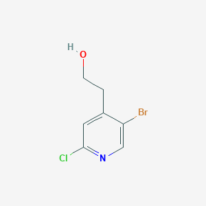 molecular formula C7H7BrClNO B13602615 2-(5-Bromo-2-chloropyridin-4-yl)ethan-1-ol 