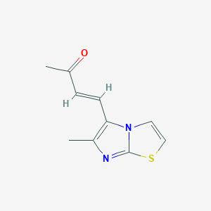 molecular formula C10H10N2OS B13602658 4-(6-Methylimidazo[2,1-b]thiazol-5-yl)but-3-en-2-one 