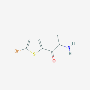 molecular formula C7H8BrNOS B13602685 2-Amino-1-(5-bromothiophen-2-yl)propan-1-one 