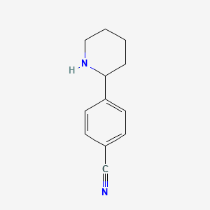 molecular formula C12H14N2 B13602706 (R)-4-(Piperidin-2-yl)benzonitrile 