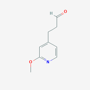 molecular formula C9H11NO2 B13602757 3-(2-Methoxypyridin-4-YL)propanal 