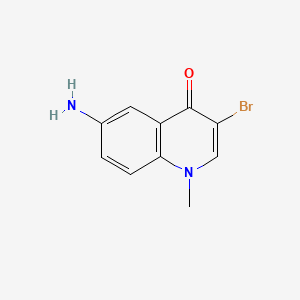 molecular formula C10H9BrN2O B13602775 6-Amino-3-bromo-1-methyl-1,4-dihydroquinolin-4-one 