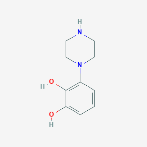 molecular formula C10H14N2O2 B13602879 3-(Piperazin-1-yl)benzene-1,2-diol 