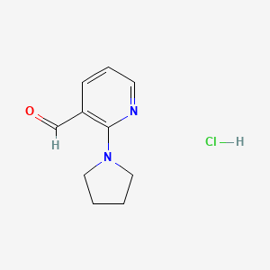 2-(Pyrrolidin-1-yl)pyridine-3-carbaldehydehydrochloride