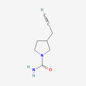 molecular formula C8H12N2O B13602895 3-(Prop-2-yn-1-yl)pyrrolidine-1-carboxamide 