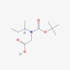 molecular formula C11H21NO4 B13602941 N-(tert-Butoxycarbonyl)-N-(sec-butyl)glycine 