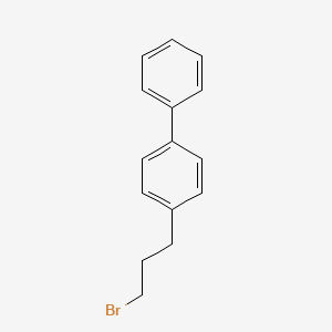 molecular formula C15H15Br B13602986 4-(3-Bromopropyl)-1,1'-biphenyl 