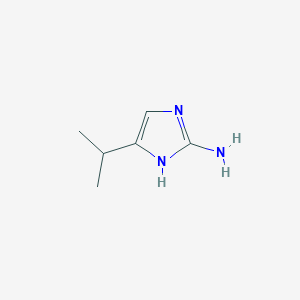 molecular formula C6H11N3 B13603001 4-(propan-2-yl)-1H-imidazol-2-amine 