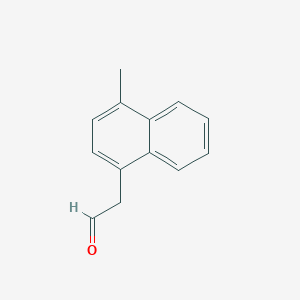 molecular formula C13H12O B13603013 2-(4-Methylnaphthalen-1-yl)acetaldehyde 